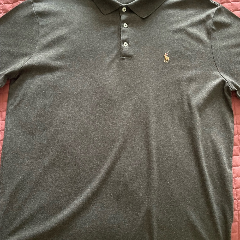 Ralph Lauren Men's Charcoal Polo Shirt